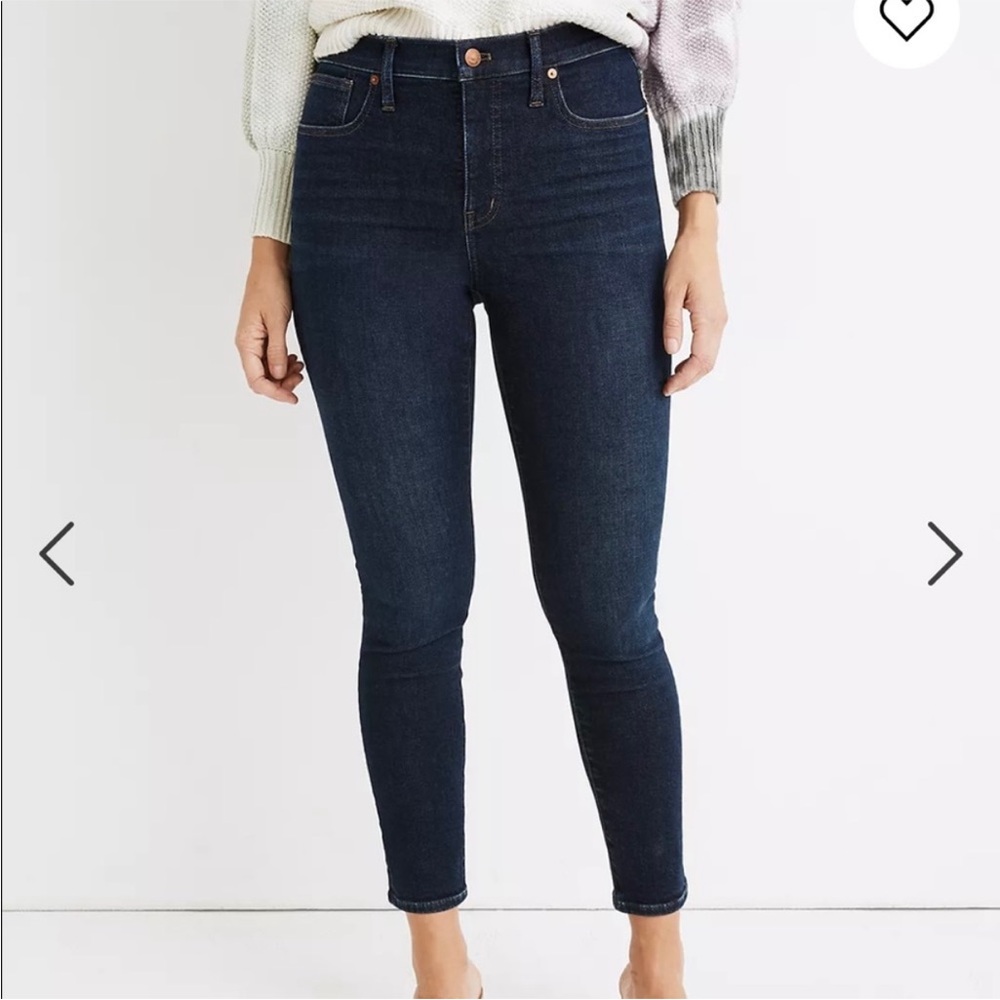 Madewell Dark Wash 9” Mid Rise Skinny Jeans Size 27 - Picture 2 of 7